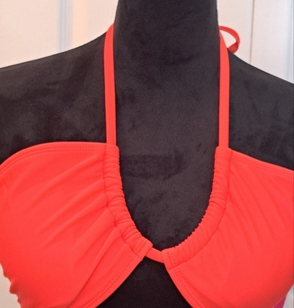 NWT Xhilaration Red Bikini Swim Suit Top Size XL(12-14)